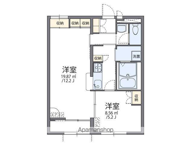 レオパレスCALMA(1LDK/1階)の間取り写真