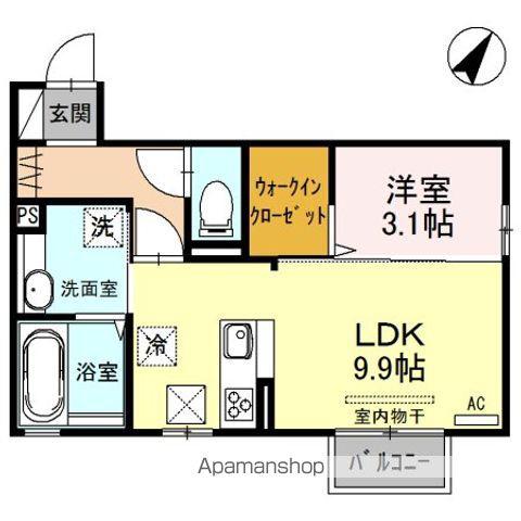 マリオンⅣ(1LDK/1階)の間取り写真