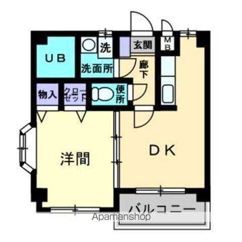 マ・メゾン土居田(1LDK/3階)の間取り写真