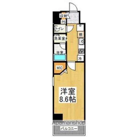 イースクエア並木(1K/8階)の間取り写真