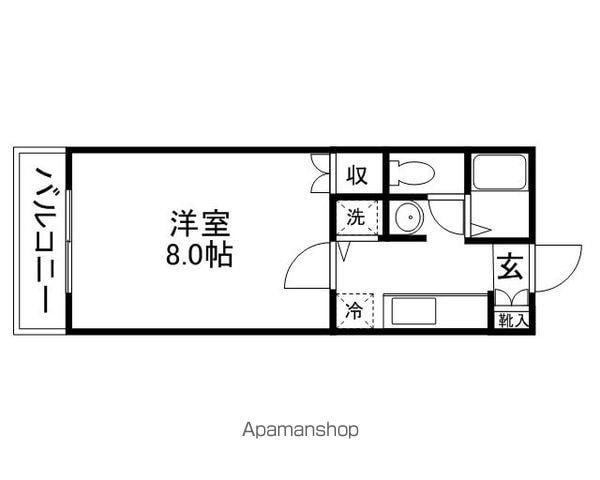 シャトーかんかん坂(1K/1階)の間取り写真