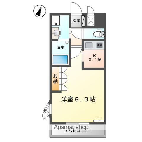 ARIA(1K/2階)の間取り写真