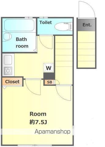 タウンハウス野方(1K/2階)の間取り写真