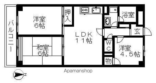 イトーピア新栄マンション(3LDK/4階)の間取り写真