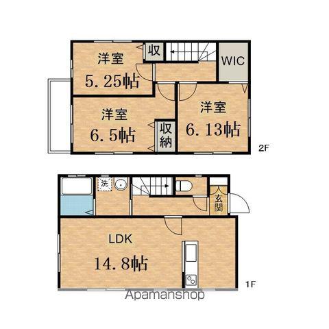 京王電鉄相模原線 南大沢駅 徒歩19分 2階建 築1年(3LDK)の間取り写真