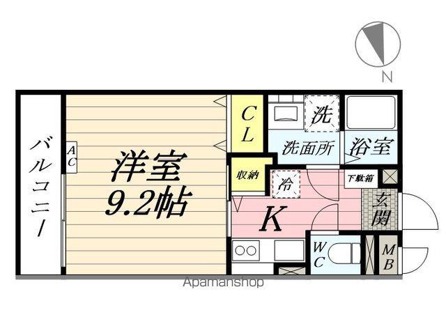 STORY坂井(1K/3階)の間取り写真