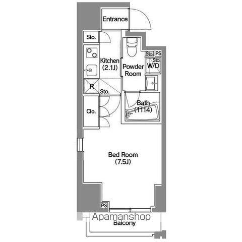 エスタート新宿(1K/11階)の間取り写真