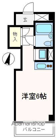 サンパークマンション(ワンルーム/4階)の間取り写真