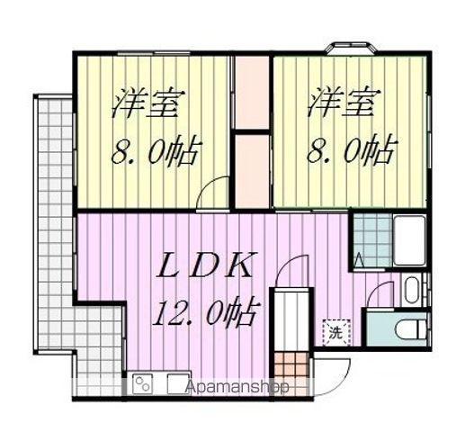 エステート小島(2LDK/1階)の間取り写真