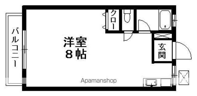 シティハイム第一森(ワンルーム/1階)の間取り写真