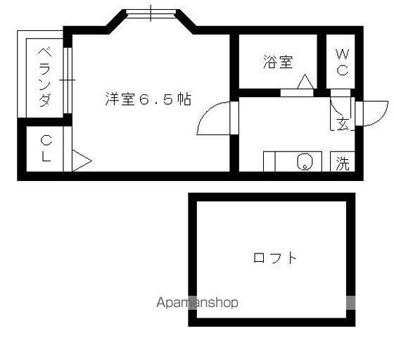 アミティエ喜多山(1K/2階)の間取り写真
