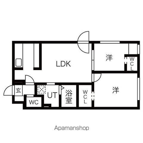 STELLA ENIWA STATION SIDEステラ恵庭駅(2LDK/1階)の間取り写真