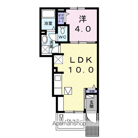 パル・ボナール(1LDK/1階)の間取り写真