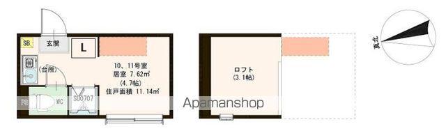 ハーモニーテラス新小岩Ⅲ(ワンルーム/1階)の間取り写真