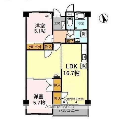 メゾン中村(3LDK/1階)の間取り写真