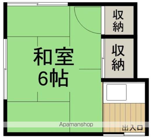 立花荘(ワンルーム/2階)の間取り写真