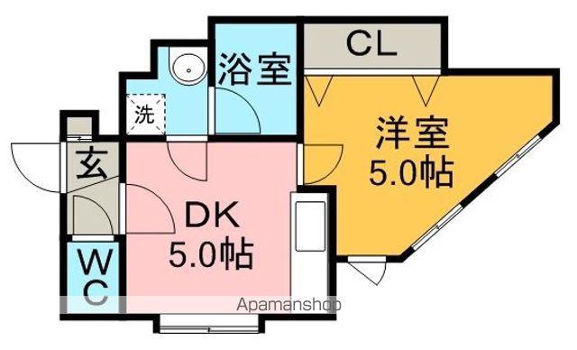 ステージN20Ⅱ(1DK/2階)の間取り写真