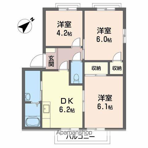 アークガーデン平生(3DK/2階)の間取り写真