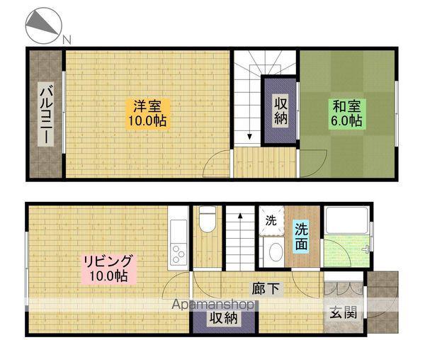 ウインズ(2LDK/2階)の間取り写真