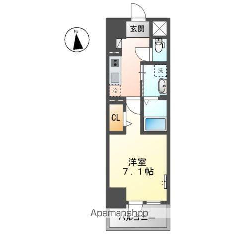 グランエッセ(1K/2階)の間取り写真