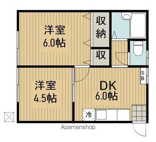 メゾン阿佐ヶ谷(2DK/1階)の間取り写真