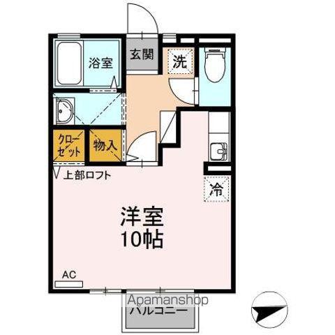 PALAST(ワンルーム/2階)の間取り写真