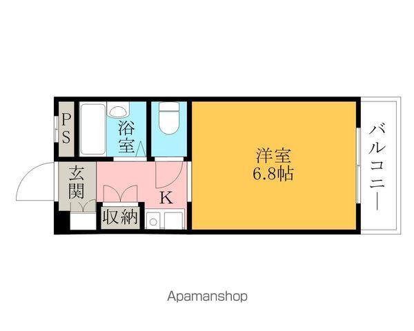 サンくまとり(1K/1階)の間取り写真