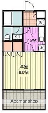 サンハイツ(1K/1階)の間取り写真