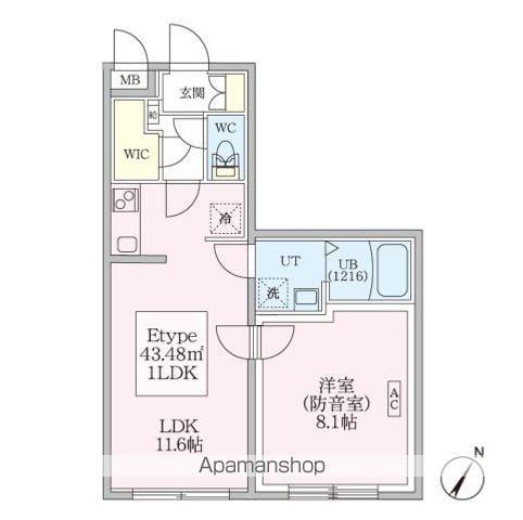 スカイラシクラス平和台(1LDK/4階)の間取り写真