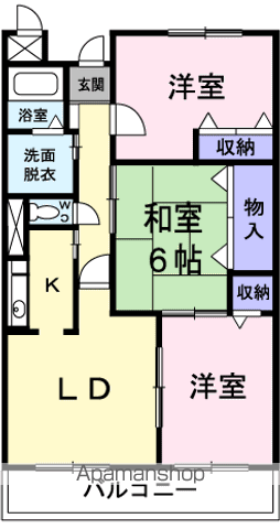 ラフォーレ春日(3LDK/3階)の間取り写真