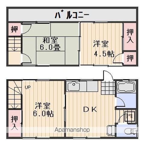 新丸栄コーポ(3DK/2階)の間取り写真