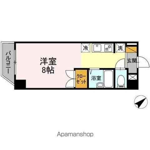 KM・スプリングス(ワンルーム/3階)の間取り写真