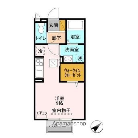 フォレスト サイト(ワンルーム/1階)の間取り写真