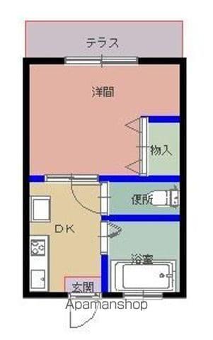 シティハイムフローラ(1DK/1階)の間取り写真