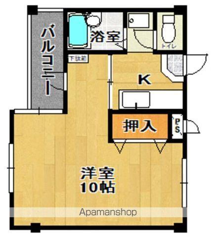 メゾンキャンパスⅡ(1K/1階)の間取り写真