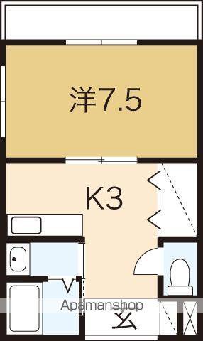 シャトルトーマス(1K/3階)の間取り写真