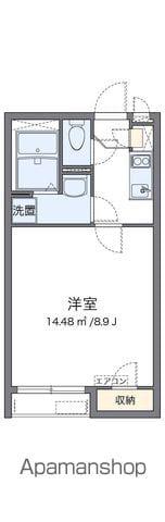 クレイノアペルト泉佐野Ⅱ(1K/1階)の間取り写真