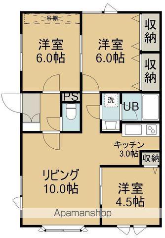 メゾンシンエイ(3LDK/2階)の間取り写真
