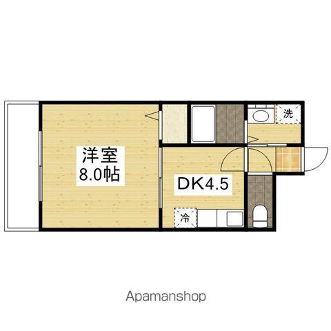 セブンビル(1DK/2階)の間取り写真