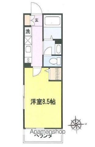 LUAU(1K/3階)の間取り写真