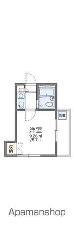 レオパレス落合(1K/2階)の間取り写真