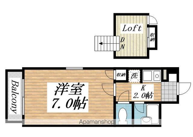 PLイースト医生ヶ丘2(1K/2階)の間取り写真