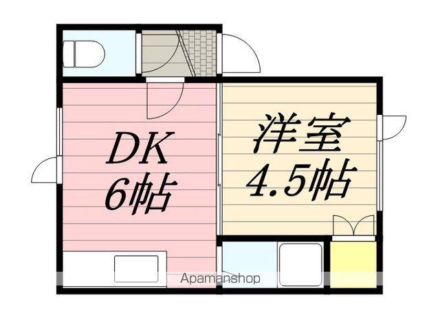 川沿中央ハイツA(1DK/2階)の間取り写真