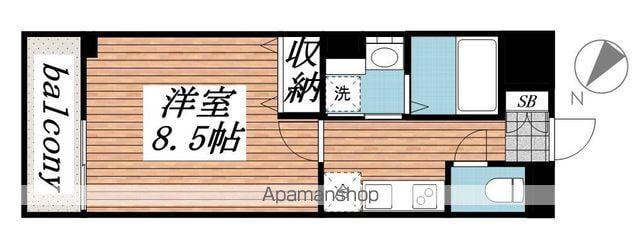 DOビル千葉寺(1K/1階)の間取り写真