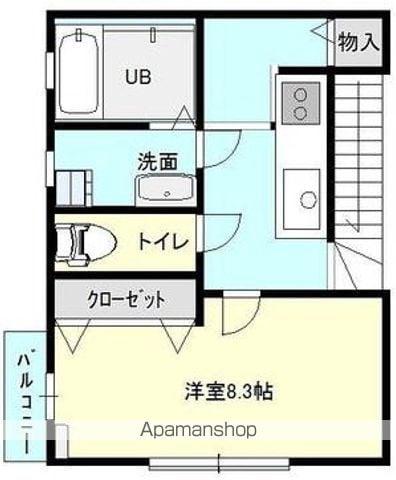 ル・メイユール向中野(1K/2階)の間取り写真