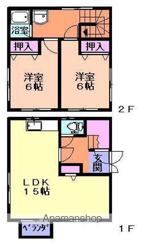 東北本線 一ノ関駅 バス乗車時間：9分 高梨バス停で下車 徒歩9分 2階建 築24年(2LDK)の間取り写真