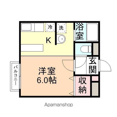 サンライトイン高岡6(ワンルーム/2階)の間取り写真