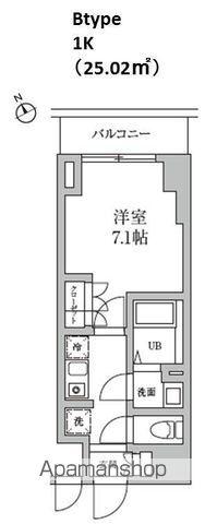 レジディア日本橋馬喰町Ⅱ(1K/3階)の間取り写真