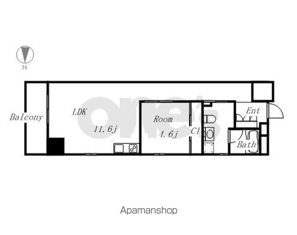 ザ・テラス丸の内(1LDK/4階)の間取り写真