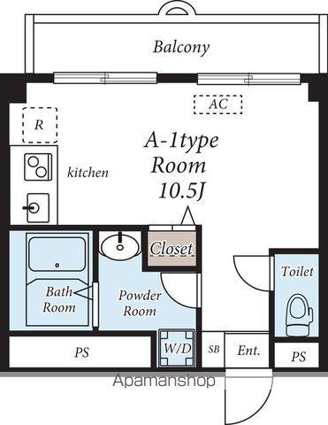 レジデンス宮前平(ワンルーム/2階)の間取り写真